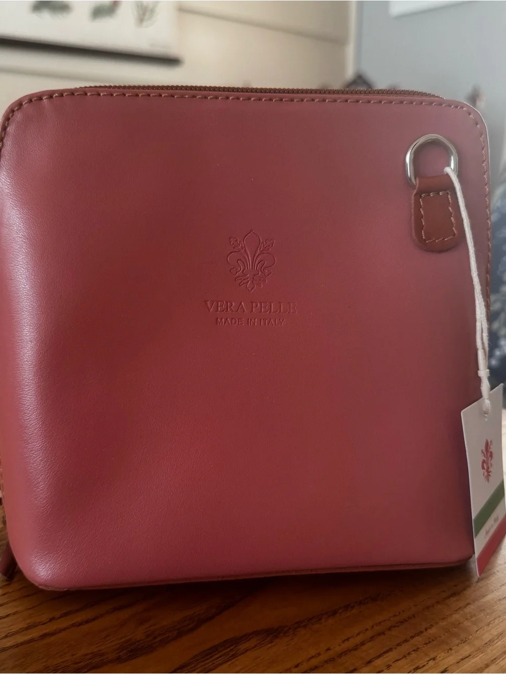 Solo Perche Pink Leather Crossbody Bag NWT